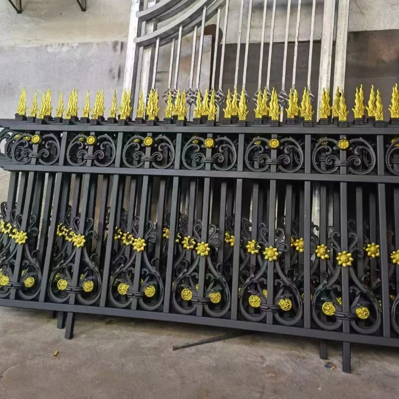 Wrought Iron Fence Outdoor Modern Design Customized Privacy Fence Panels Aluminum Louver Fence for Houses