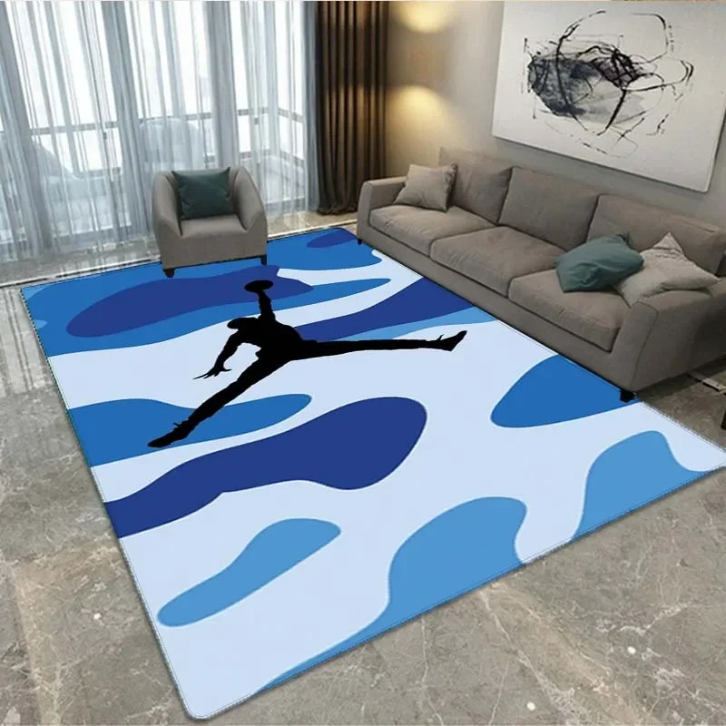 

3D Basketball Cartoon Carpet Rug for Home Living Room Bedroom Sofa Doormat Decor,Child Play Game Area Rug Non-slip Floor Mat