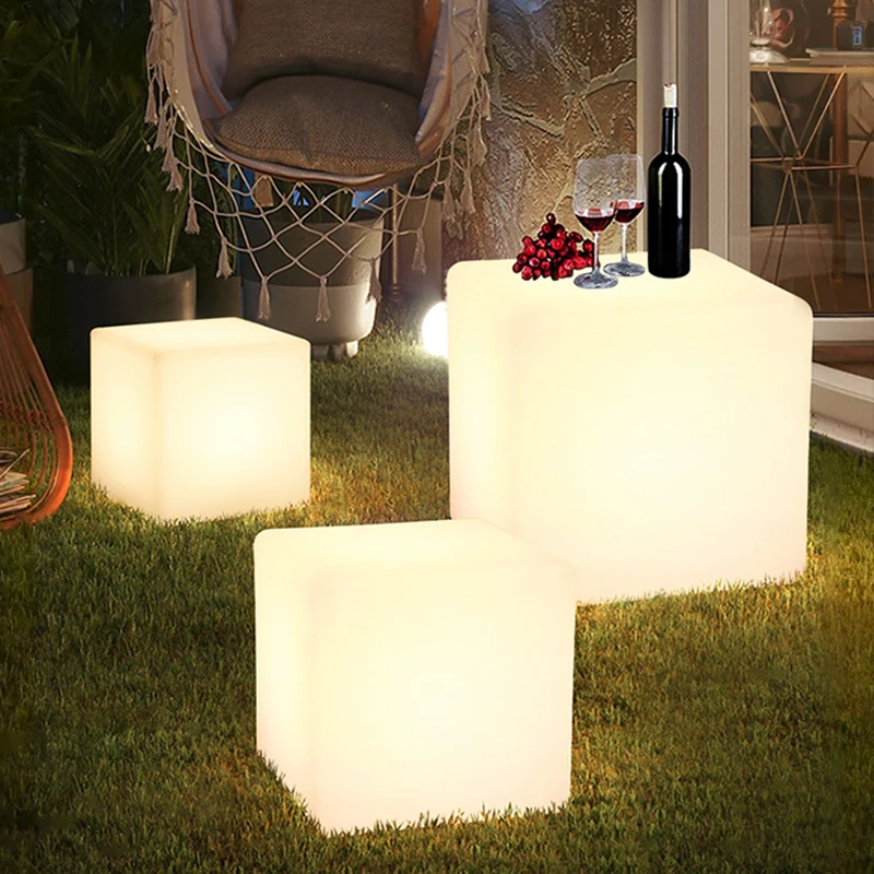 Modern Cube Led Floor Lamp Living Room Multifunctional Led Standing Lighting Bedroom Bedside Lights Outdoor Decoration Luminaire