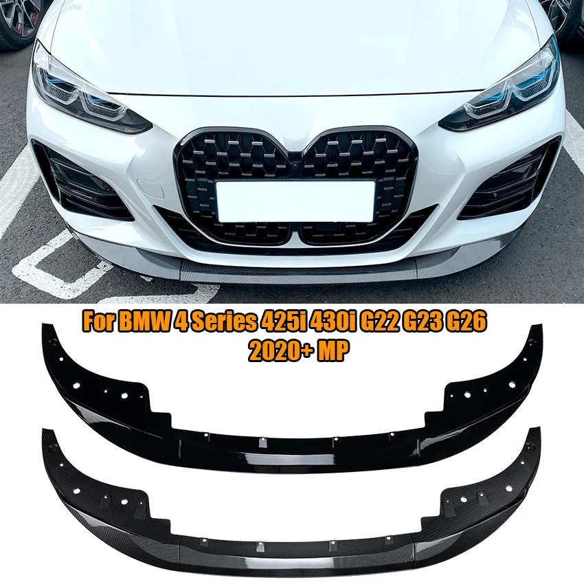 

For BMW 4 Series 425i 430i G22 G23 G26 MP 2020 To Up Car Front under Bumper Lip Body Kit Spoiler Splitter Deflector Lips Cover