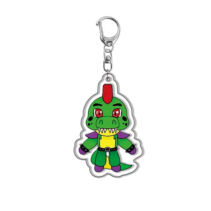 6CM Anime FNAF Horror Game Figures Bonnie Chica Foxy Acrylic Keychains Cartoon Double Sided Pendants Collection Gifts