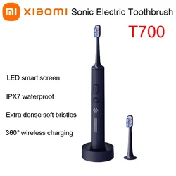 XIAOMI MIJIA T700 Sonic Electric Toothbrush Teeth Whitening Ultrasonic Vibration Oral Cleaner Brush Smart APP LED Display