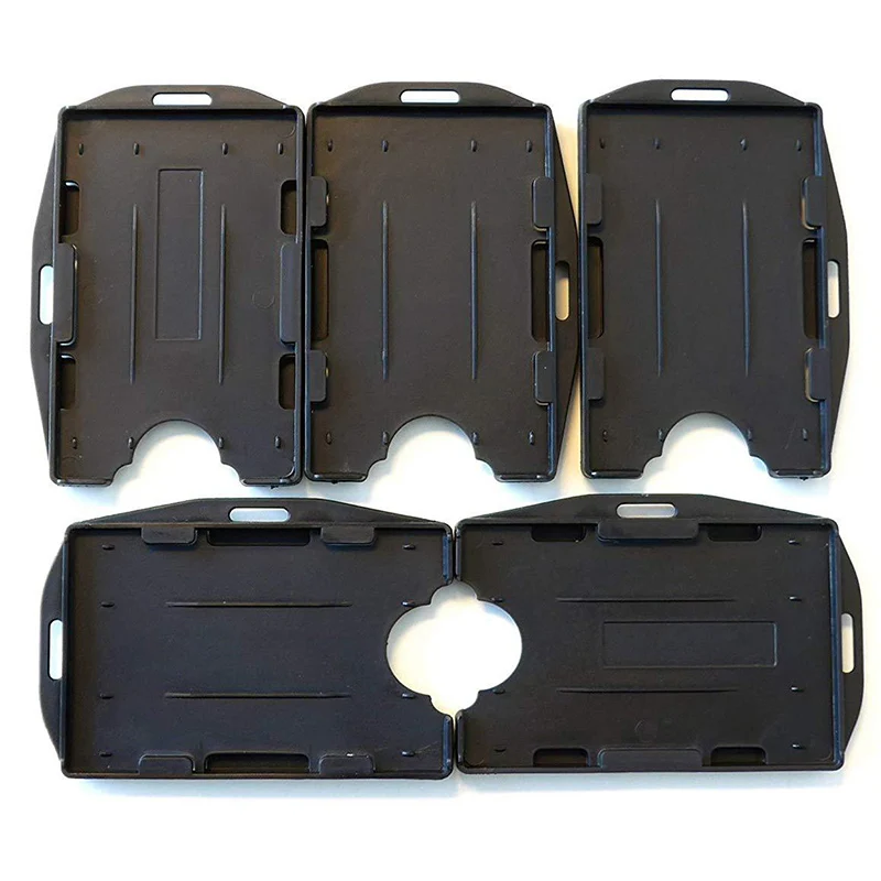 

Plastics Employee ID CardHolder Double Sided PP Badge Card Cover Case Standard-sized Two Slot Women Men Work Card Holders