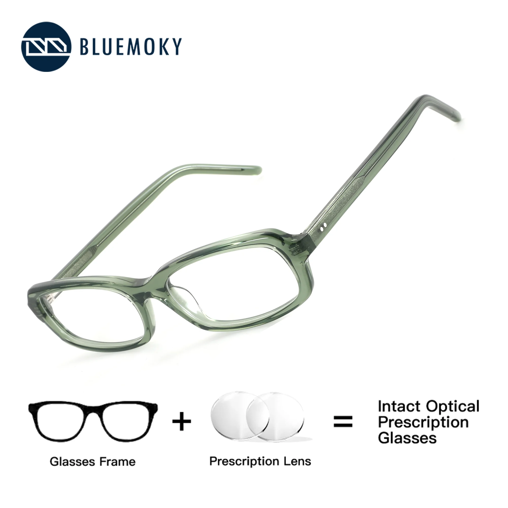 BLUEMOKY Rectangle Prescription Glasses Minus Men Unisex Acetate Photochromic Anti Blue Light Woman Myopia Optical Eyeglasses