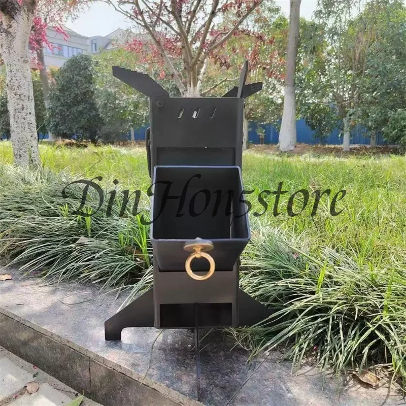 Camping Picnic Heating Stove Outdoor Folding Rocket Portable Car Firewood Artifact