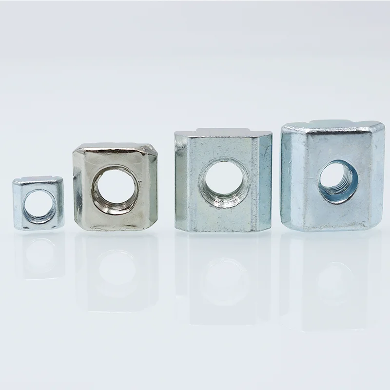200x Slot Sliding Nut In t M3 M4 M5 M6 M8 Square Nuts T Block Track Sliding Hammer Nut for Connection Aluminum Profile 2020 3030