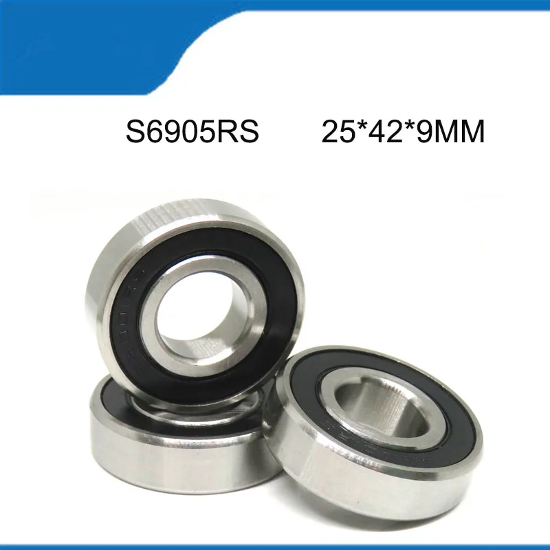 

S6905RS (25*42*9MM) 2PCS Sell Hot High Quality Corrosion Resist Stainless Sealed Deep Groove Ball Bearing Shaft (ABEC-5)