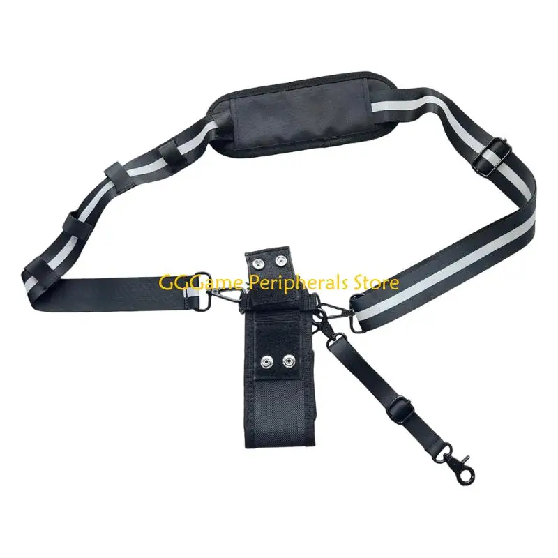 

U55B Nylon Radio Case Adjustable Radio Holder for Two Way Radio Comfort Padded Strap Reflective Night Safety Use