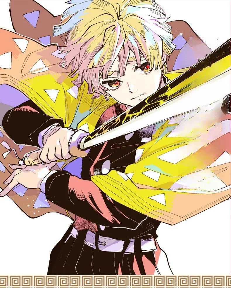 Agatsuma Zenitsu Cosplay Prop Demon Slayer Kimetsu No Yaiba Cosplay Props for Halloween Carnival Party