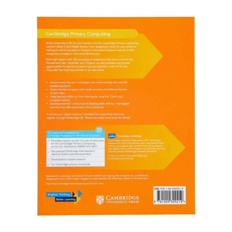 Cambridge Primary Computing Learners Book 2 With Digital Access 1 Year Jon Chippindall Ben Davies 9781009309219