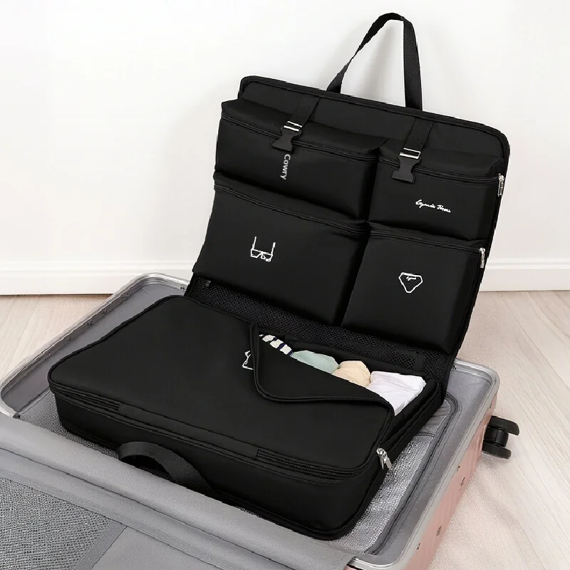 

Набор органайзеров для путешествий из 7 предметов: компрессионные мешки для нижнего белья, носков, бюстгальтеров и одежды, упаковочные кубы для багажа для путешественников (мужчин и женщин)