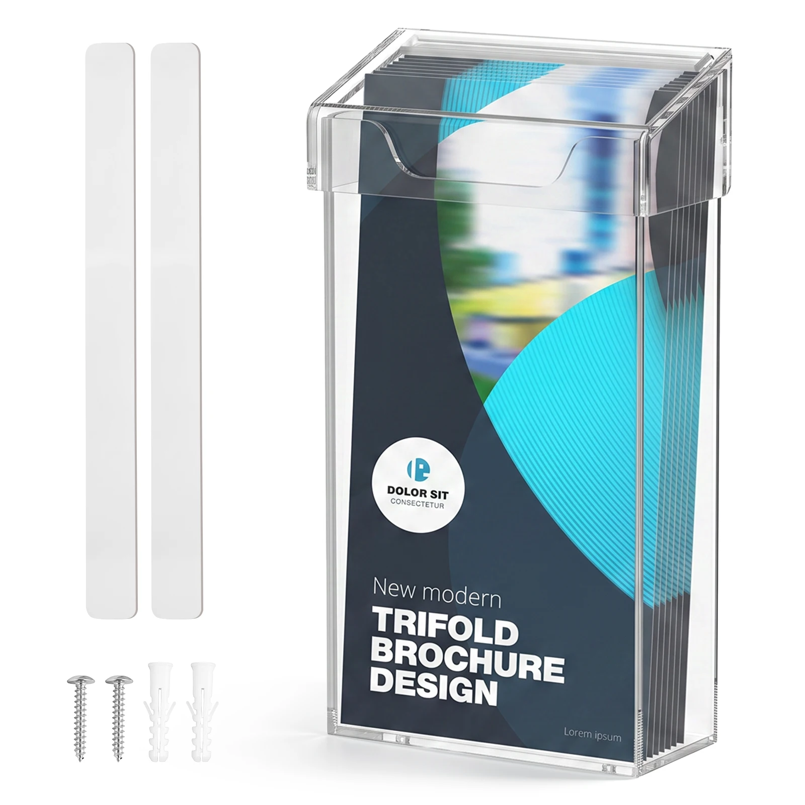 Brochure Holder Flyer Holder Weatherproof Acrylic Brochure Box Wall Mount Pamphlet Holder Clear Literature Holder Wall Mounted