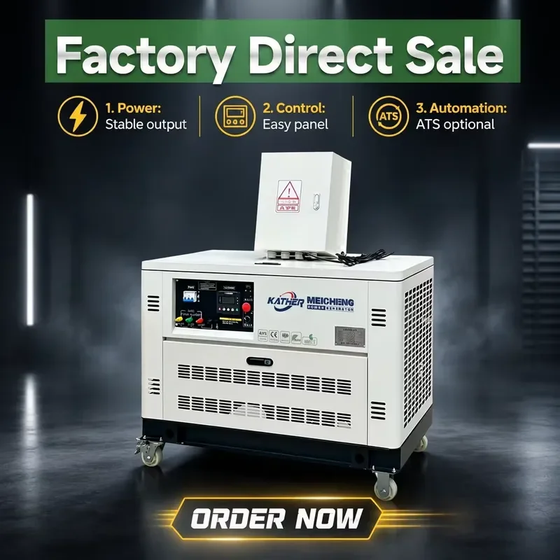KATHER 5/6/8/10/12/15/20/25KW Low Noise Generators With ATS Silent Natural /Petrol Generator Generadores A