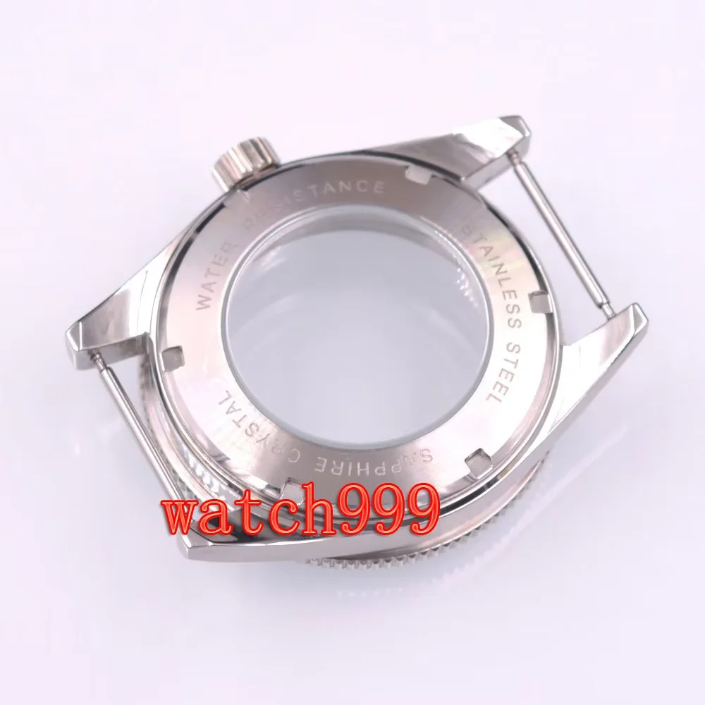 41mm Watch case Ceramic Bezel For NH35 NH36 PT5000 ETA 2824 2836 Miyota 8215 8205 Movement Sapphire Glass Case Watch parts