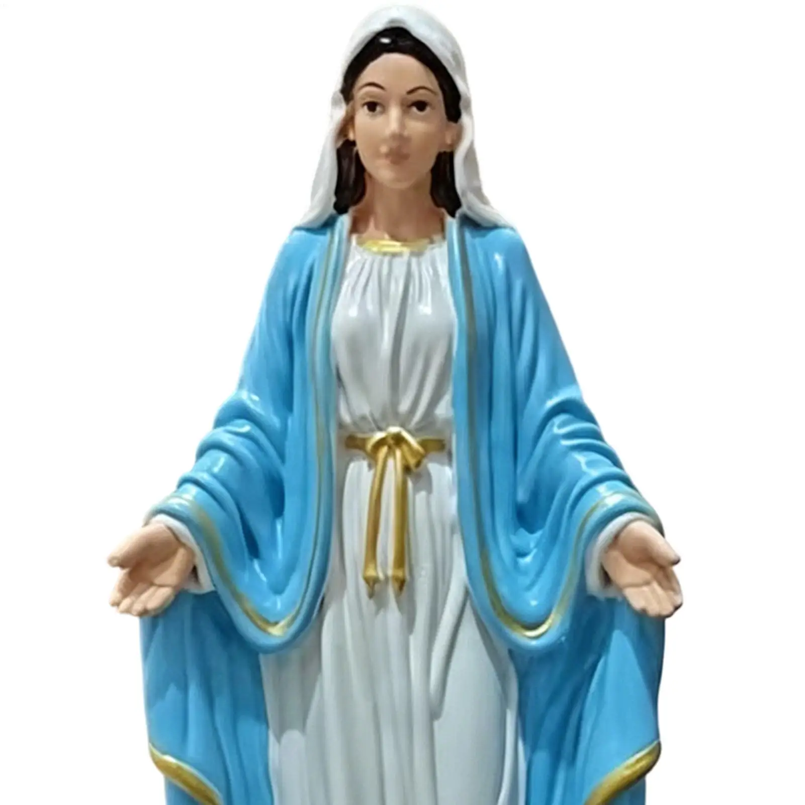 Figurine de la Vierge Marie à collectionner, image religieuse icône de la Sainte Dame, statue ornementale pour cadeau chrétien, décoration sacrée pour la maison
