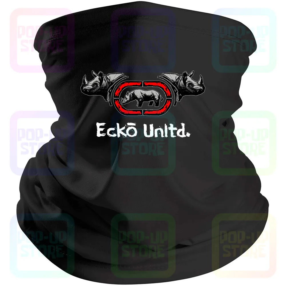 جديد متوسط * Ecko Unltd الكركدن موضة جديدة سوداء باندانا قناع وشاح الرقبة الجراب غطاء الفم