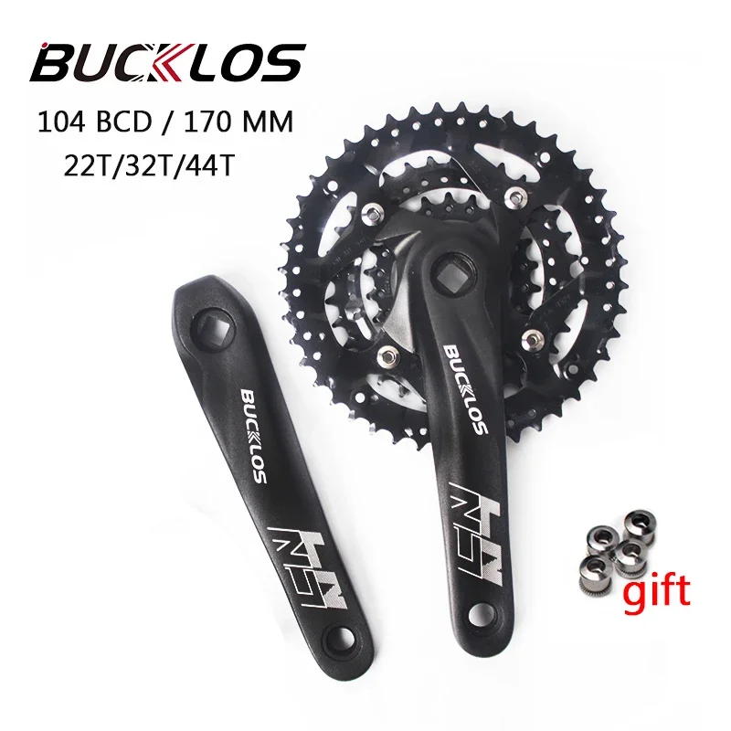 

64/104BCD Mtb Crankset 3*9 Speed Road Bike Crank 22/32/44T Bicycle Chainring 170mm Square Hole Bike Crank Cycling Accessories