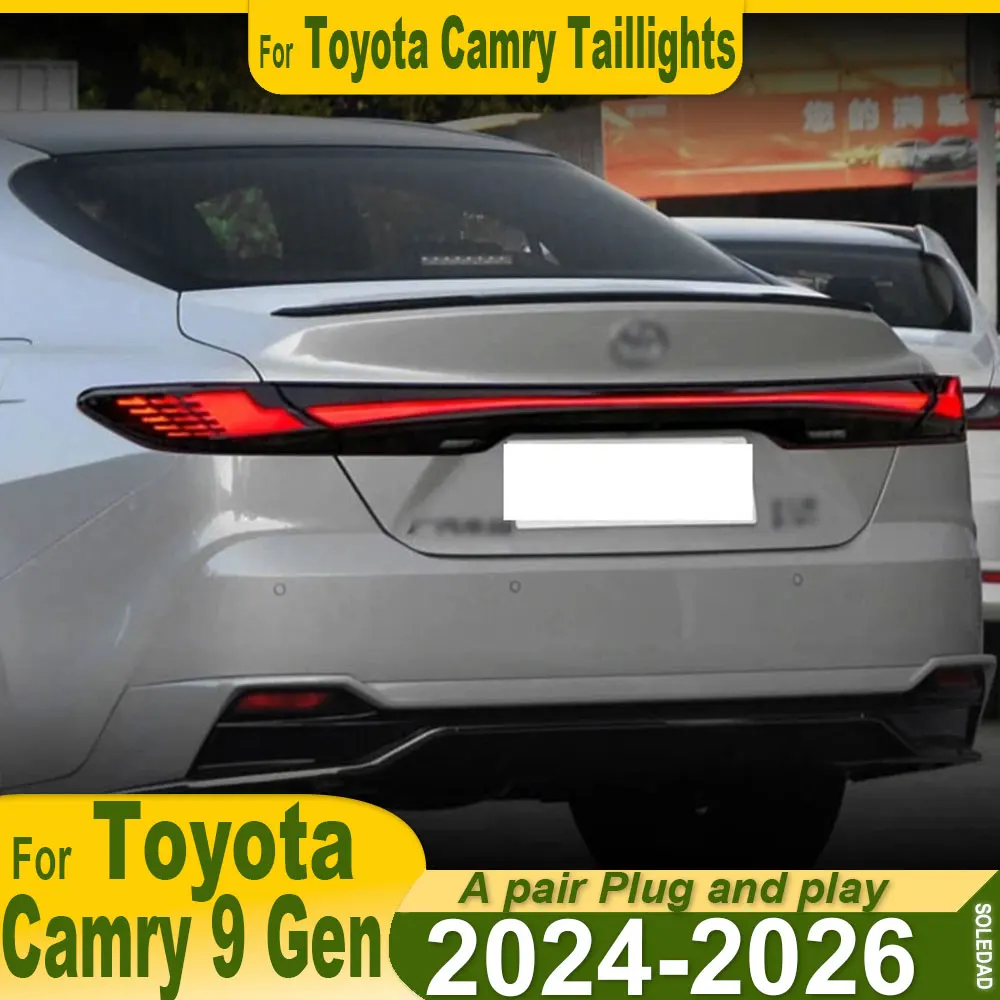 Car Through Styling taillight for Toyota Camry 2024 2025 2026 Lights LED Tail Lamp DRL Signal Brake Reverse auto Accessories