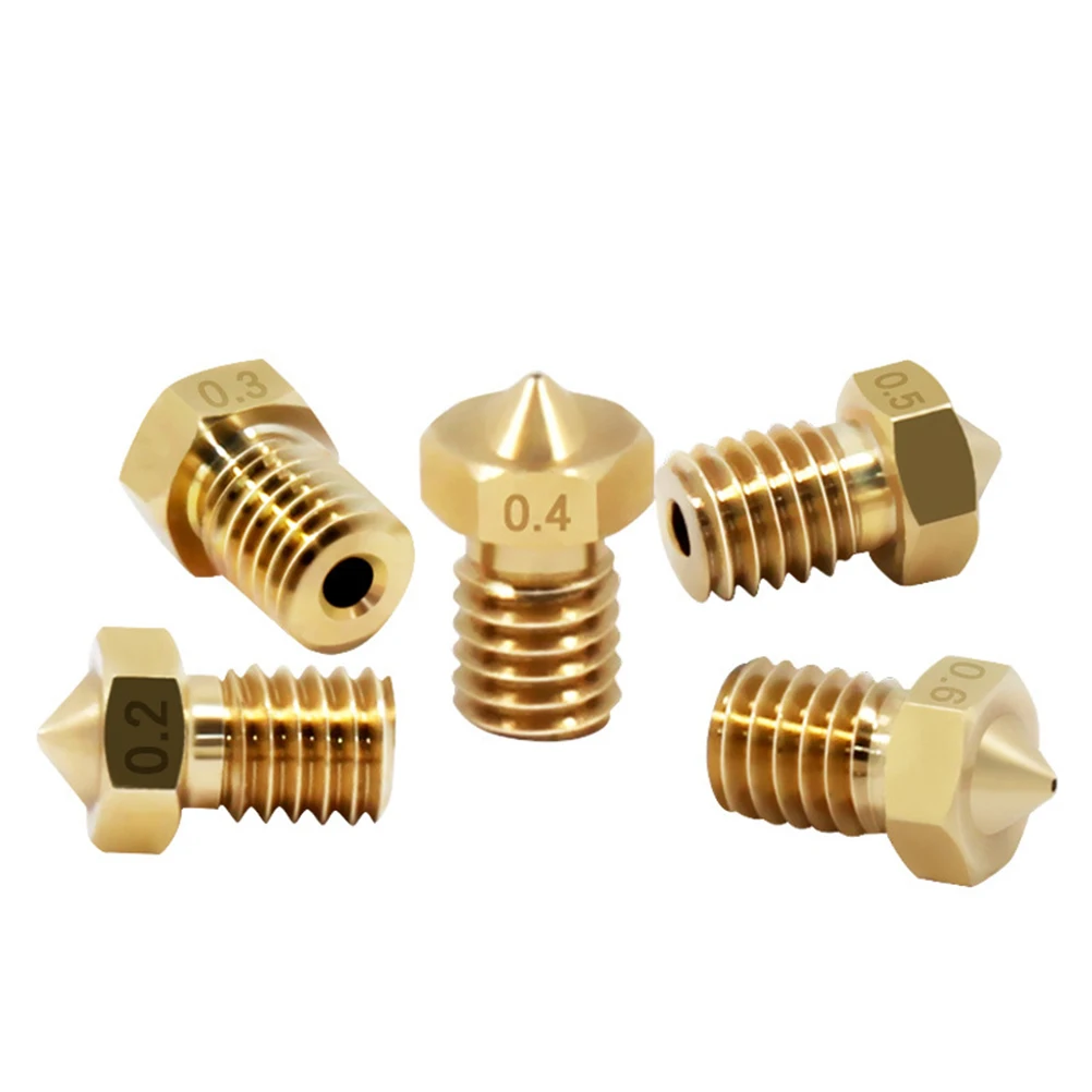 

10pcs 3D Printer Nozzle Copper Material Compatible 1 75mm ABS Extruder Threaded Print Head Accessories