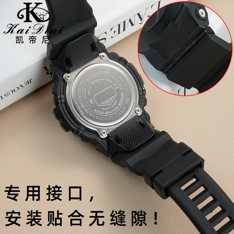 สําหรับ Casio G-shock 5554 GBD-800 GBD-800-2/-7 GBA-800 GBA-800uc 3464 นาฬิกา Multi สีดําสีเรซิ่นสายนาฬิกาอุปกรณ์เสริม
