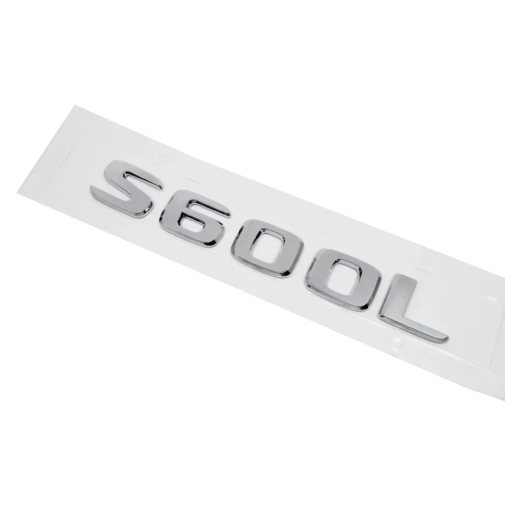 ABS Plastic S500 S500L S600 S600L Trunk Rear Logo Badge Emblem Sticker For Mercedes Benz S Class W126 W140 W220 W221 W222 C217