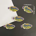 5PCS-Fish-Dark Blue