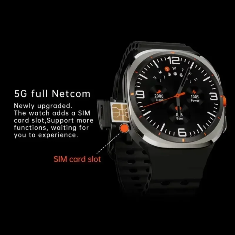 U8 Ultra Android Smartwatch New Global Call 5G/4G Full Network Rotation Camera Amoled Screen GPS WIFI NFC SIM Card Sport Watch