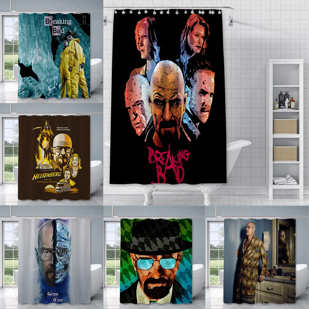 

Movie Breaking Bad Shower Curtain Waterproof Polyester Fabric Paint Colorful Bath Curtains Home Bathroom Decor Curtain With Hook