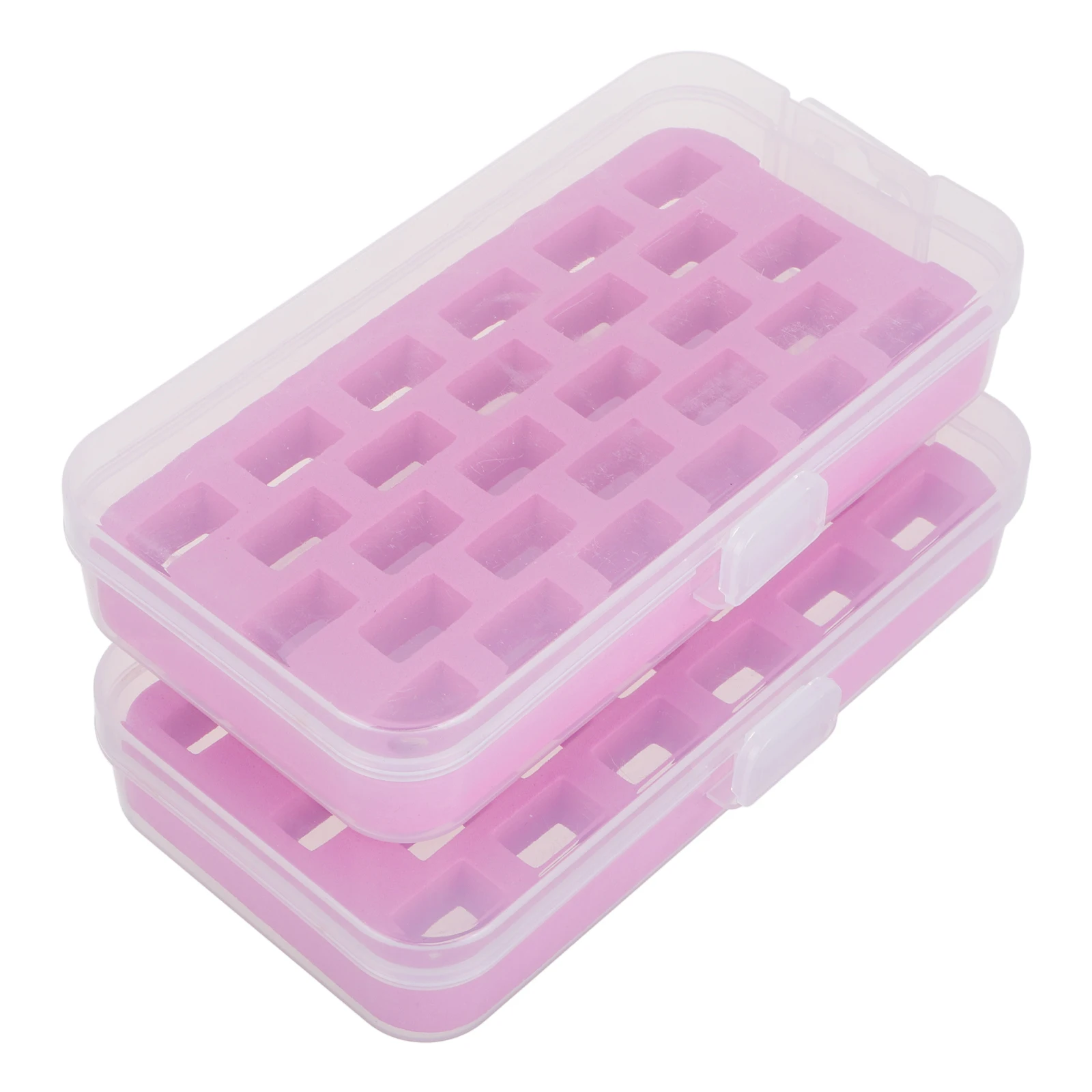 

2Pcs Bobbin Organizer Box 28 Compartments Transparent Plastic Bobbin Case Holder for Sewing Machine Storage Thread Storage