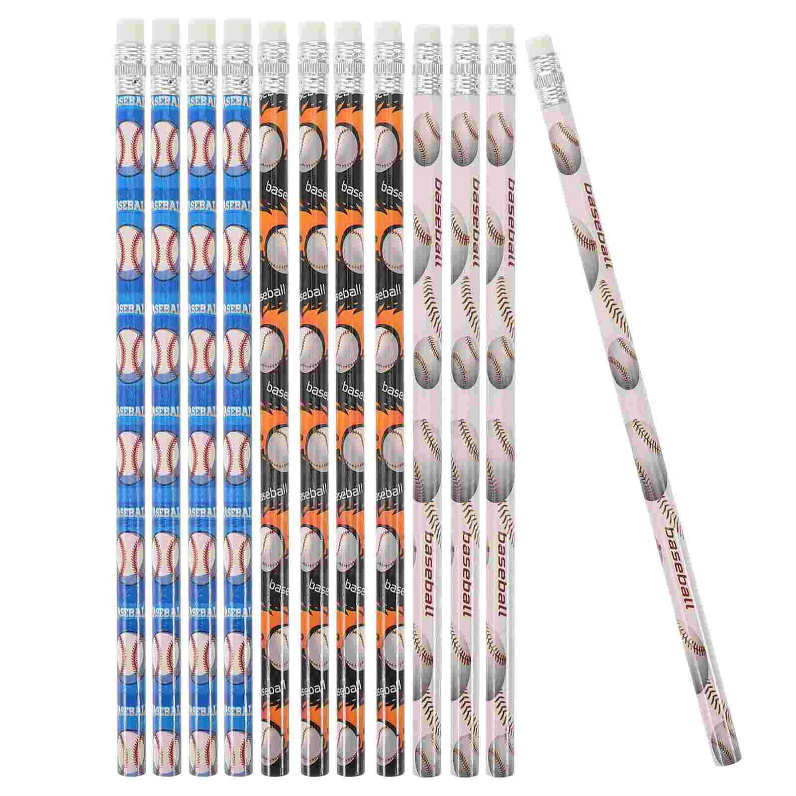 12 Pcs Carpenter Pencils Notetaking Handwriting Sports Themed Sketch Football