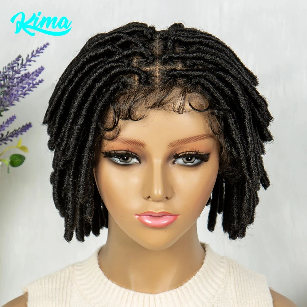 Synthetische Dread lock Faux Locs Perücke knoten lose Box geflochtene Perücke Spitze vorne geflochtene Perücke volle Spitze afrikanische Flechthaar für Mann Frauen