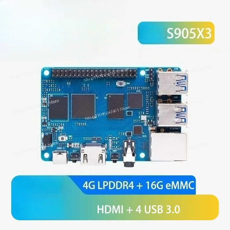 Quad core open source hardware development board M5 S905X3 main board