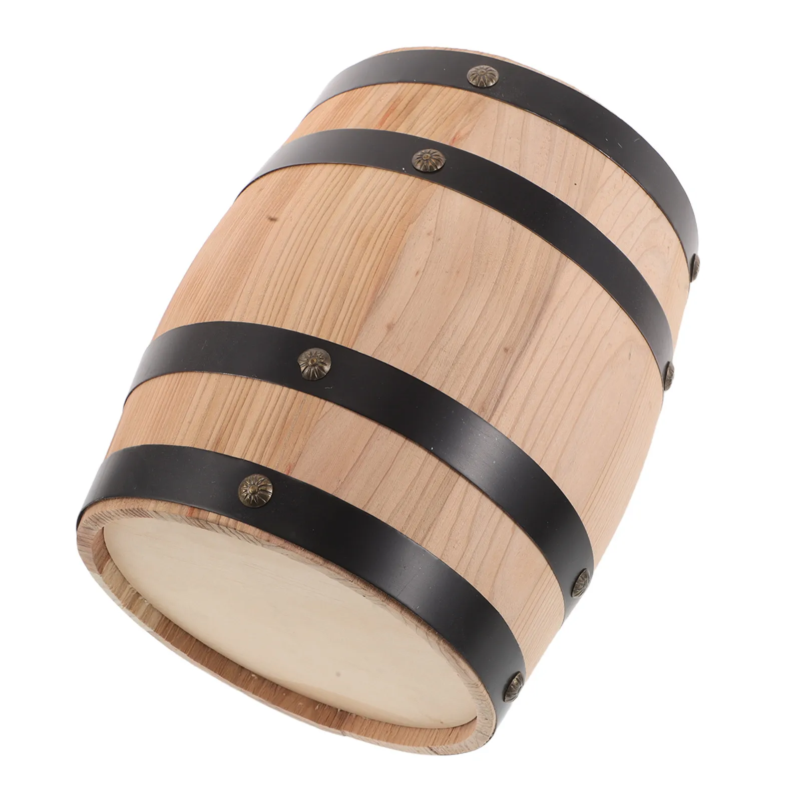 

Handmade Large Oak Barrel Piggy Bank Vintage Rustic Wooden Money Box Decorative Savings Bank for Adults Living Room Study