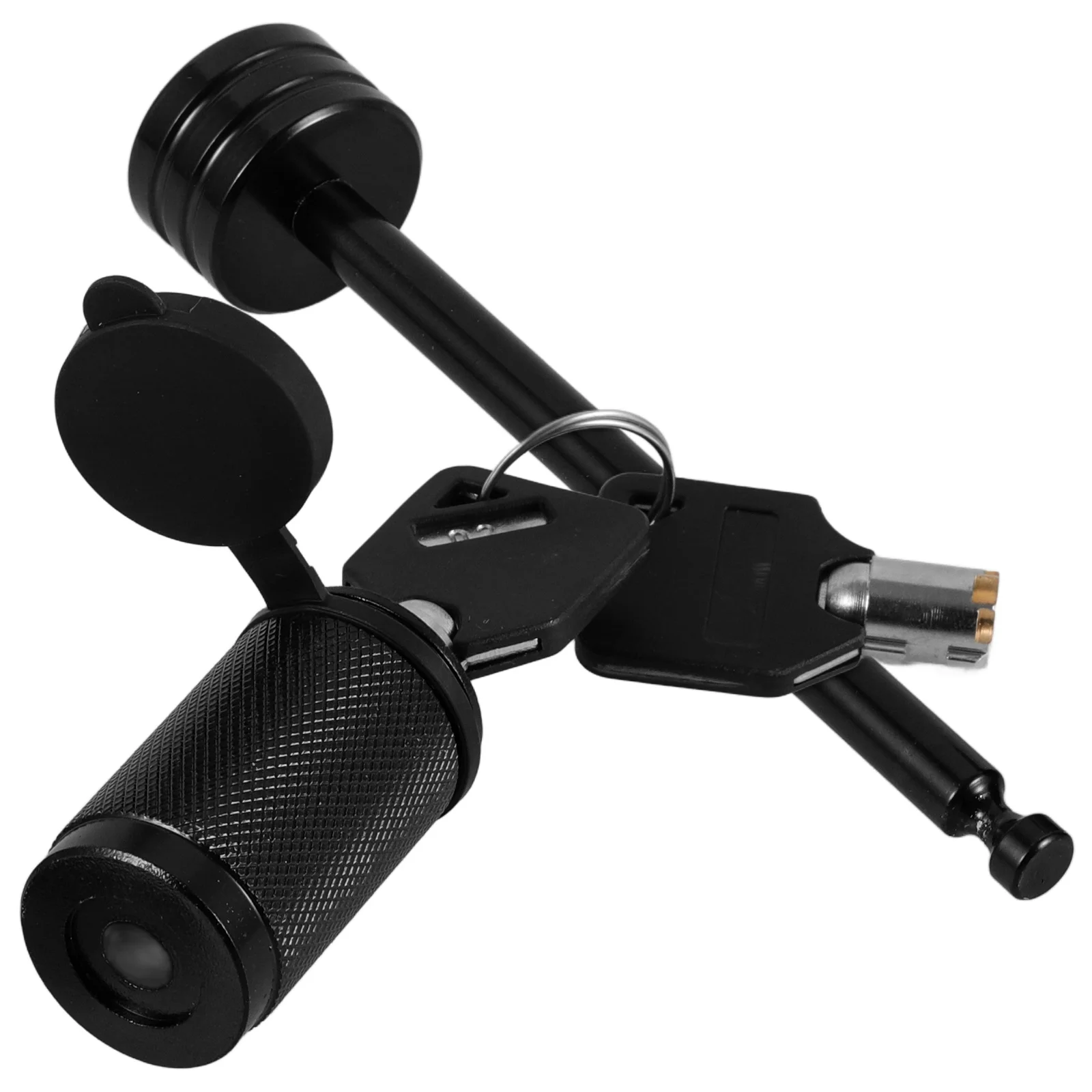 

Trailer Lock Set Heavy Duty Pin Lock Black Ball Cover Security Coupler Hitch Receiver Locking System Fits Most Trailers