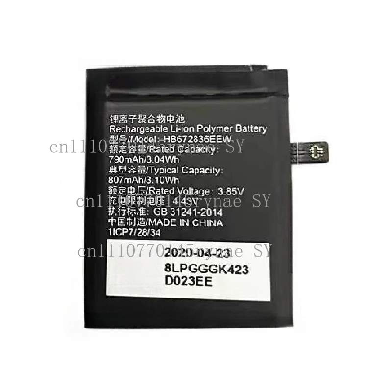 For Huawei Honor Watch GS Pro New 807mAh HB672836EEW High Capacity Replacement Battery +Free Tools