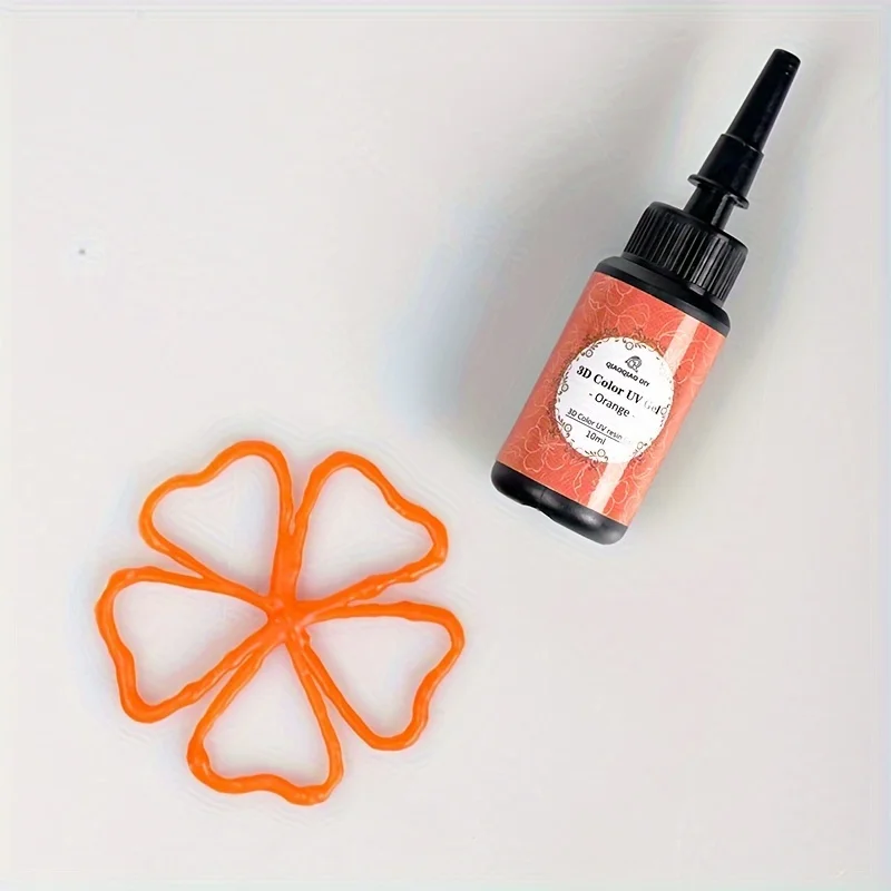 12 Colors UV Epoxy Resin, 3D Color Curing UV Resin Gel Pen, Low Odor Hard Resin, 10ml/0.34oz Per Bottle view 4