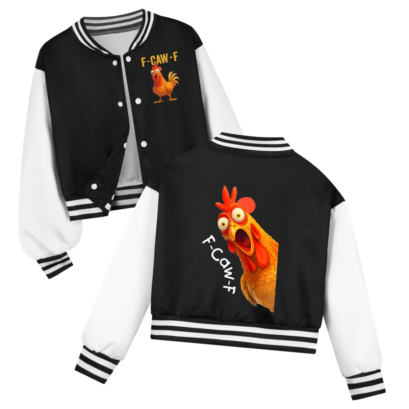 

Funny F-Caw-F Chicken FCAWF Chicken Meme Kids Clothes Baseball Uniform Spring Autumn Girls Boys Casual Hoodies Children Costume