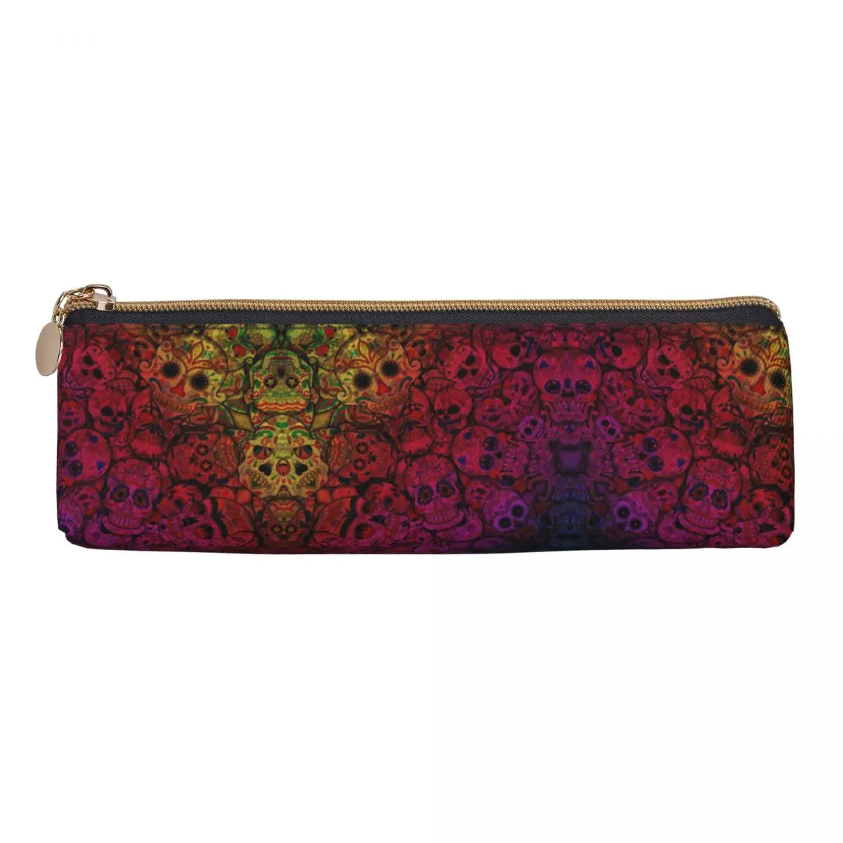 Rainbow Sugar Skull Pencil Case Abstract Print Back To School Pencil Cases Girls Boys Fashion Pencil Pouch Stationery Organizer