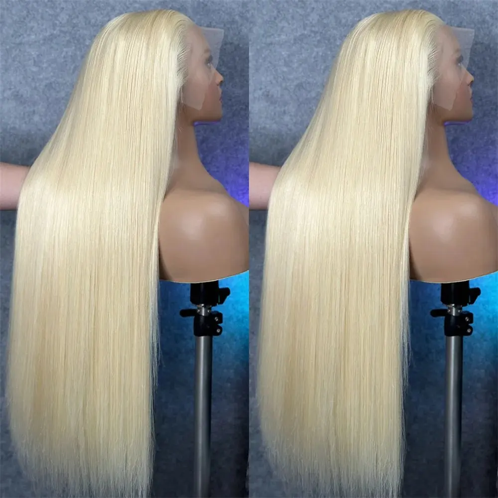 Rosabeauty Blonde 613 HD Bone Straight Lace Front Human Hair Wigs 13x4 5X5 Glueless  13X4 Frontal 250 Density 40 Inch Wig