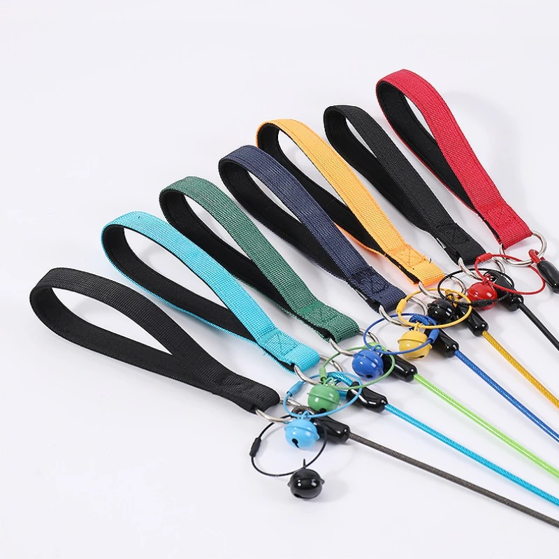 حبل جر معدني جديد للكلاب الأليفة مضاد للعض ومتين مناسب للكلاب من جميع الأحجام مستلزمات المشي في الهواء الطلق للحيوانات الأليفة #4