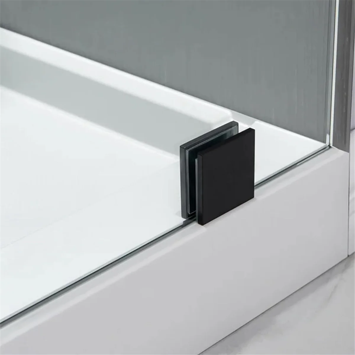 HEIßER Messing Glas Klemme, Loch-In-Glas Feste Panel U-Klemme, Quadratische Bildschirm Tür Hardware für Badezimmer für 5/16in bis 1/2in, Chrom