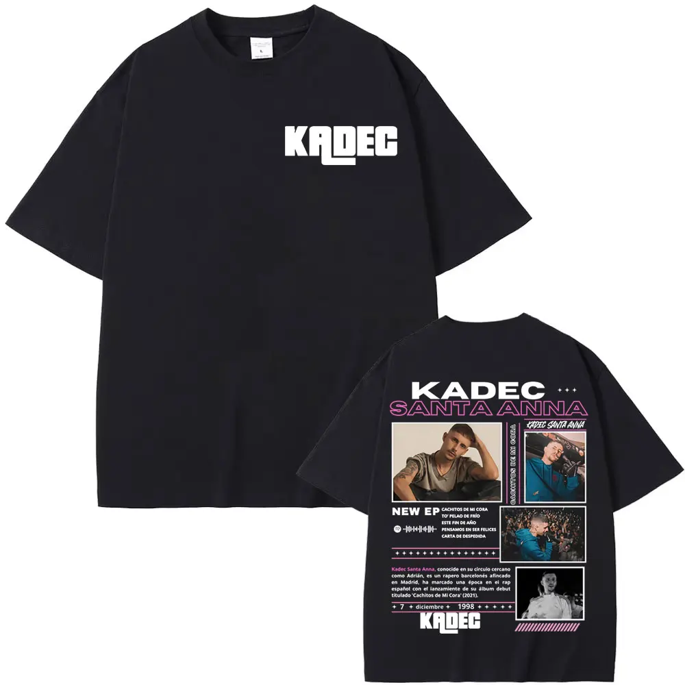 Rapper Kadec Santa Anna Tour 2025 Cover T Shirts Men's Women Vintage Harajuku Streetwear T Shirt Casual Cotton Oversized T-shirt