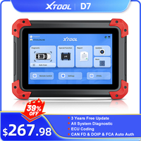 XTOOL D7 V2.0 All System Automotive Diagnostic Tool OBD2 Scanner ECU Coding Bidirectional Control 38+ Service FCA CAN FD DOIP