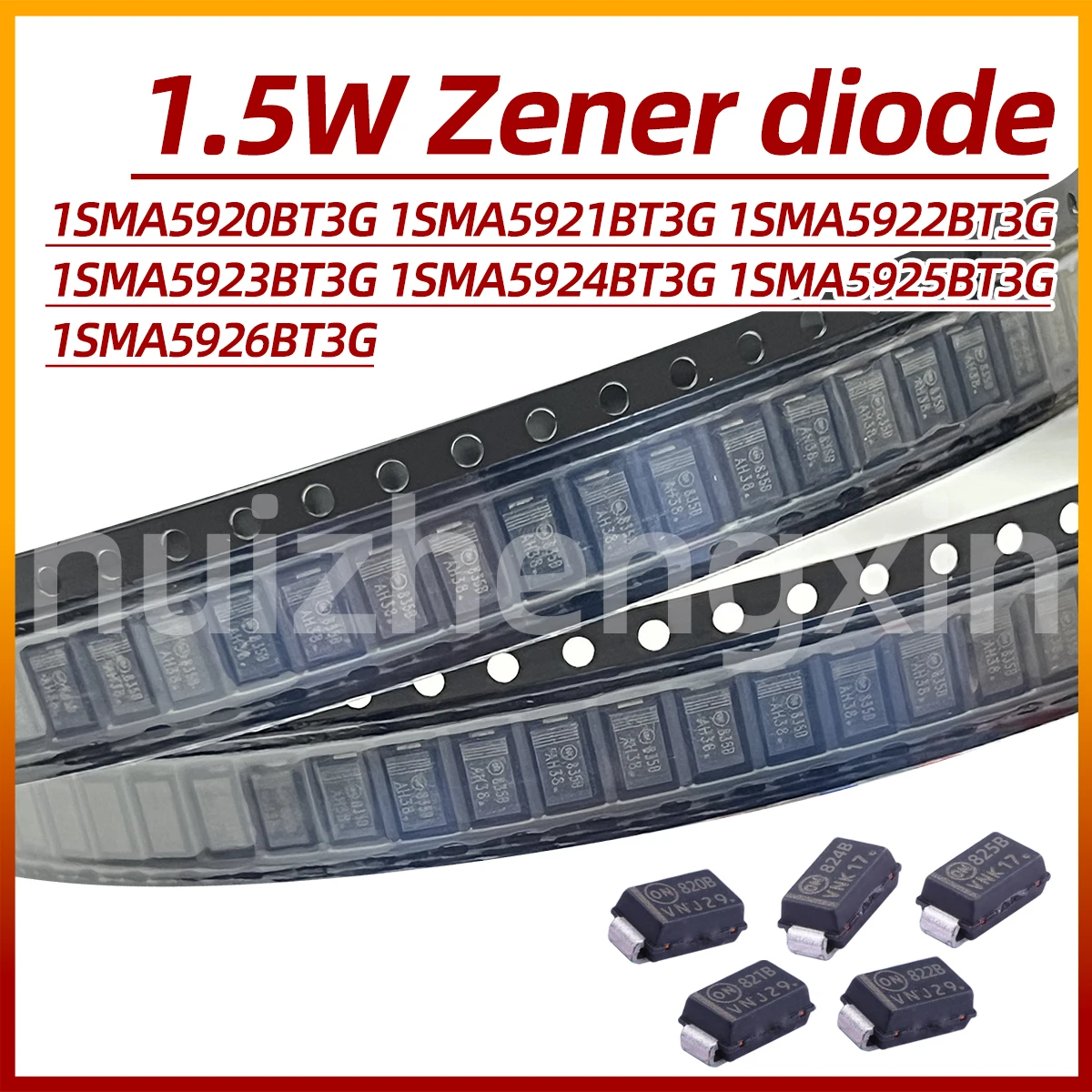 20PCS 1SMA5920BT3G 1SMA5921BT3G 1SMA5922BT3G 1SMA5923BT3G 1SMA5924BT3G 1SMA5925BT3G 1SMA5926BT3G 1.5W SMA Zener Diodes