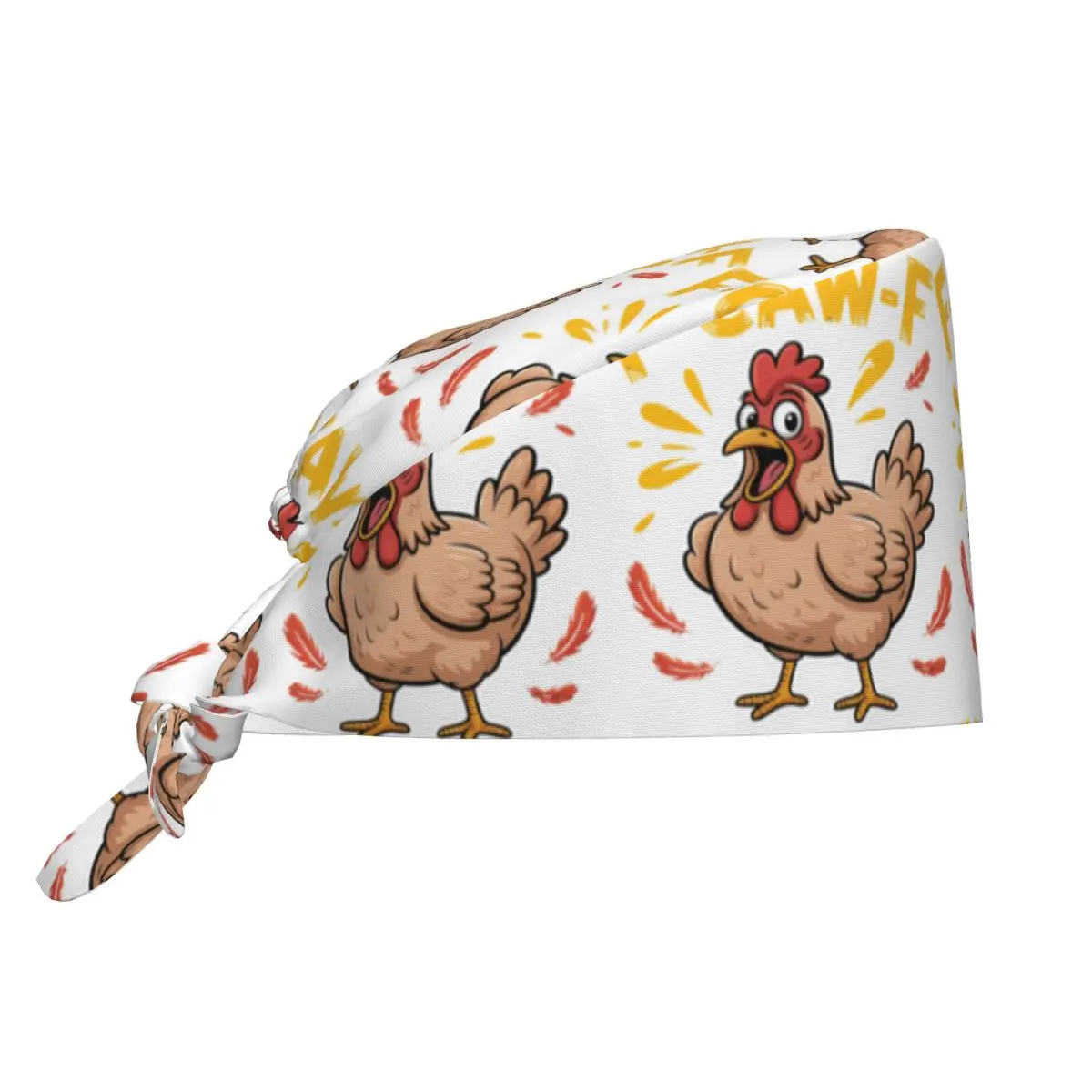 Chapeau de gommage de travail f-caw-f, chapeaux d'allaitement de poulet, casquette médicale unisexe Kawaii, casquettes de travail confortables pour cheveux longs