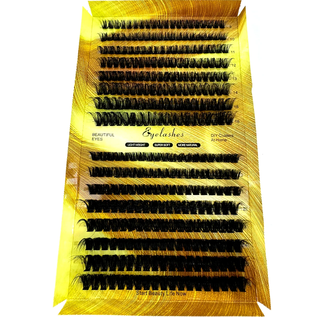 AMSDCN 40D/60D/80D/100 Mixed Fluffy Extended Natural Thickening Artificial Mink 3D Russian Personal Makeup Eyelash Cluster