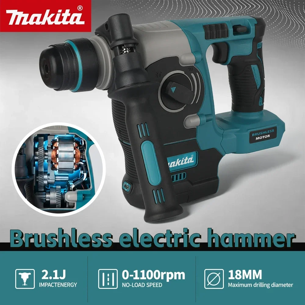 Makita DCH273 18V Brushless Hammer 2.1J Impact Energy Stepless Speed Anti-Kickback Safety Clutch Industrial Power tools