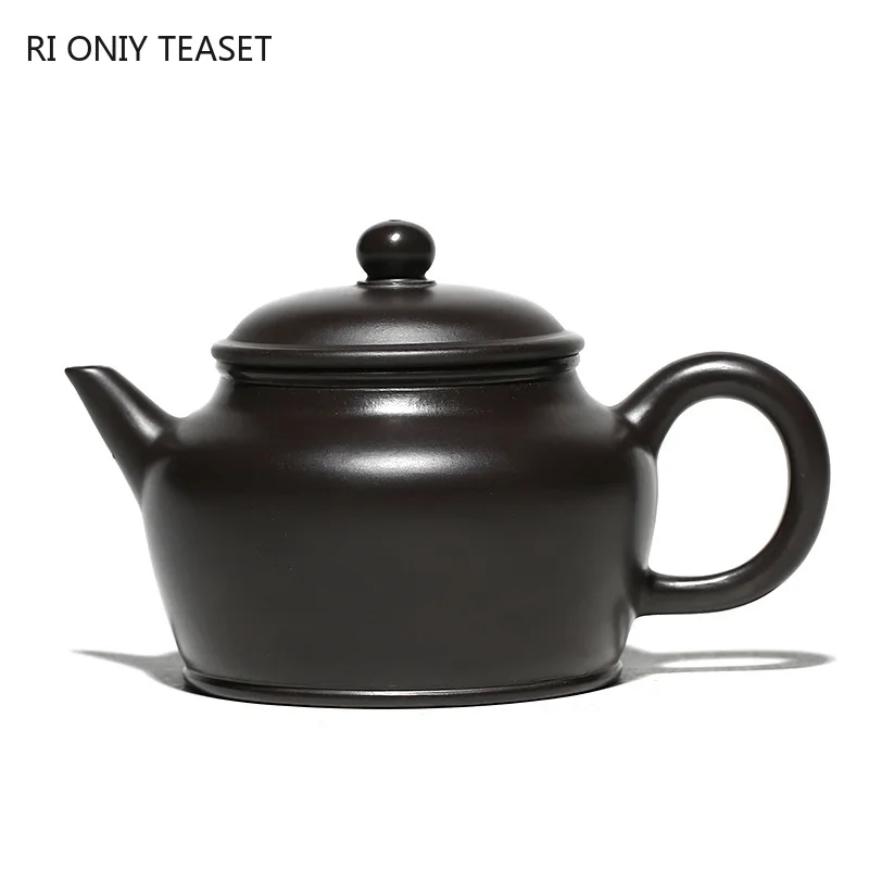 

230ml Raw Ore Black Mud Beauty Tea Kettle Yixing Purple Clay Teapots Home Handmade Filter Tea Pot Chinese Zisha Teaware Gifts