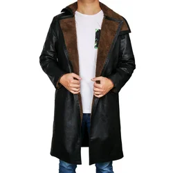 Halloween Carnival Blade Cosplay Runner 2049 Officer K Trench Costume 2017 Movie Jacket Outwear PU Leather Coat Uniform