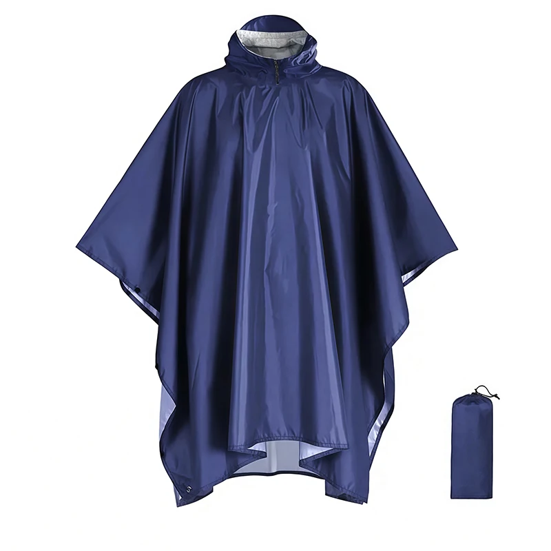 3 in 1 cloak raincoat Sky canopy floor mat adult outdoor hiking cycling PU lightweight portable multifunctional raincoat
